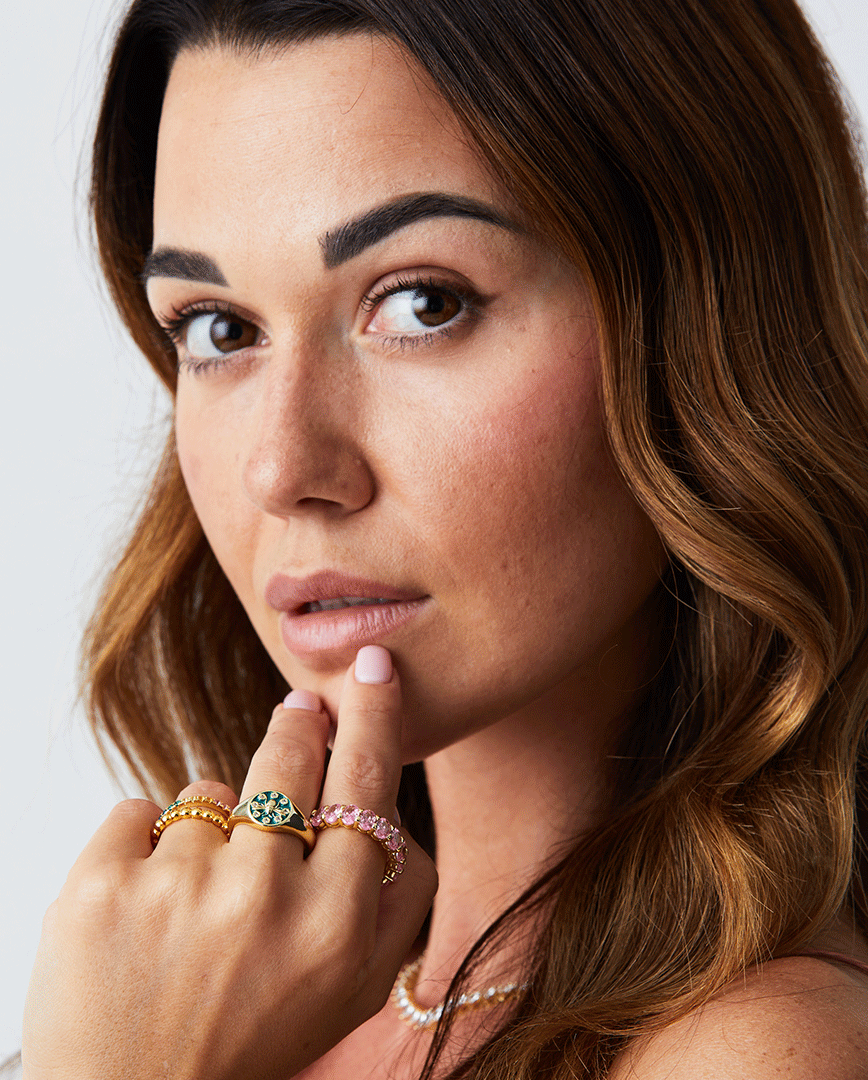 Deltora™ Iconic Nina Gold Ring in Crystal